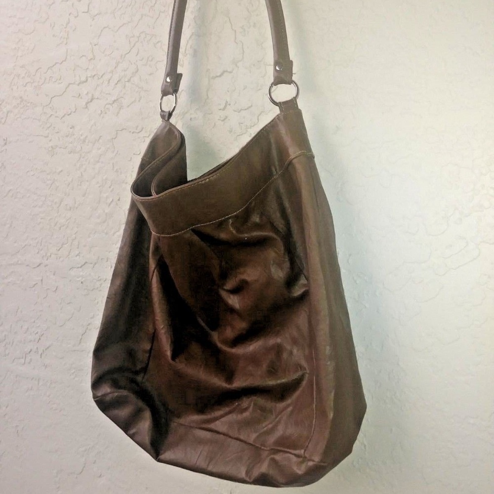 Brown Purse Pocketbook Handbag Shoulder Bag Tote - Picture 4 of 7